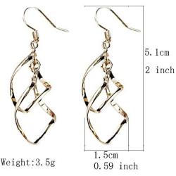 Gmillions Fashion Jewelry Long Tassel Drop Dangle Earrings for Women Double Twist Wave Bling Dangle Earrings