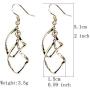 Gmillions Fashion Jewelry Long Tassel Drop Dangle Earrings for Women Double Twist Wave Bling Dangle Earrings