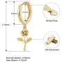 Dangle Hoop Earrings for Women Girls 14K Gold Plated Cubic Zirconia Huggies Earrings for Her