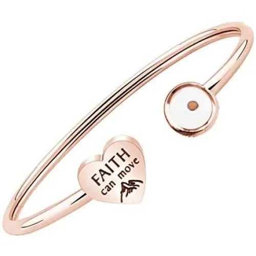 Belingry Rose Gold Inspirational Faith Bracelet Jewelry Mustard Seed Flexible Bracelets Belingry Rose Gold Inspirational Faith Bracelet Jewelry Mustard Seed Flexible Bracelets