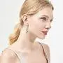 CiNily Sterling Silver Plated Dangle Drop Earrings for Women Opal Hook Earrings Birthstone Spiral Ribbon Dangle Earrings CiNily Sterling Silver Plated Dangle Drop Earrings for Women Opal Hook Earrings Birthstone Spiral Ribbon Dangle Earrings