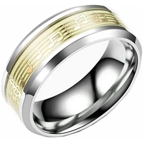 Fashion Titanium Stainless Steel Luminous Rings Glow in The Dark Pianos Five-Line Music Note Rings Wedding Promise Jewelry Gift for Men Women Rings Fashion Titanium Stainless Steel Luminous Rings Glow in The Dark Pianos Five-Line Music Note Rings Wedding Promise Jewelry Gift for Men Women Rings