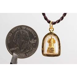 Weekday Birthday Buddha Golden Thai Amulet Pendant