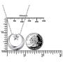 FLYOW S925 Sterling Silver Crescent Moon Pendant Necklace for Women Teen Girls Birthday Gift