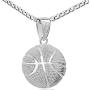 QEPOL Fashion Basketball Pendant Necklace Jewelry Stainless Steel Chain Hip Hop Sports Necklace Fitness Jewelry Basketball Fan Pendant Necklace Hip hop