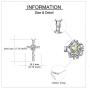 UCADRIT Cross with Rose Necklace 925 Sterling Silver with Simulated Birthstone Cross Jewelry for Women