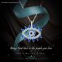 JUSTKIDSTOY Evil Eye Necklace for Women Girls Sterling Silver Lucky Blue Eye Pendant Neckalces Evil Eye Jewelry Gifts