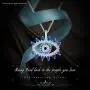 JUSTKIDSTOY Evil Eye Necklace for Women Girls Sterling Silver Lucky Blue Eye Pendant Neckalces Evil Eye Jewelry Gifts