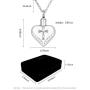 RNUIE Love Cross Urn Necklace,Dripping Oil Diamond-Encrusted Memorial Cremation Jewelry for Ashes Pendant with Gift Box