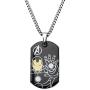 Marvel Comics Mens Stainless Steel Ironman Dog Tag Chain Pendant Necklace, 24''