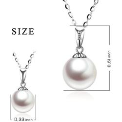 SISGEM 14K Gold Pearl Necklaces for Women with 18k Gold Pendant (Freshwater Cultured Pearl), Real Gold Anniversary Jewelry Gifts for Her, Present for Mother Wife Girlfriend, 18''