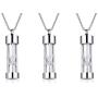 VNOX Memorial Jewellery Stainless Steel Glass Hourglass Shapes Urn Cremation Pendant Necklace,Gold Plated