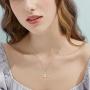 POPLYKE Sterling Silver Initial Alphabet Letter Script Name Pendant Chain Necklace for Women Girls for