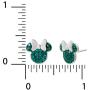 Disney Minnie Mouse Birthstone Jewelry for Women and Girls, Sterling Silver Pave Crystal Stud Earrings