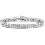 Mariell Silver Platinum Cubic Zirconia Tennis Bracelet for Women - Bridal, Wedding or Everyday Jewelry