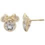 Disney Jewelry Mickey or Minnie Mouse 10k Yellow Gold Cubic Zirconia Stud Earrings