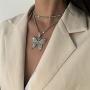Ingemark Charm Pendant Tennis Chain Choker Necklace Bling Rhinestone Choker for Girls Women Fashion Jewelry Accessory
