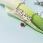 QeenseKc Name Necklace Personalized Necklace with Red Birthstone Script Initial Customized Stainless Steel Jewelry for Women Sturdy Cuban Link Chain