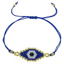 GOOKEY Adjustable Evil Eye Bracelet for Women - Good Luck Amulet Jewelry Handmade Bracelet Charm Bangle Protection Bracelet, The Great Gift for Women