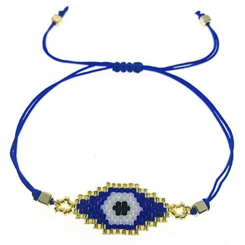 GOOKEY Adjustable Evil Eye Bracelet for Women - Good Luck Amulet Jewelry Handmade Bracelet Charm Bangle Protection Bracelet, The Great Gift for Women