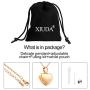 XIUDA Heart Cremation Necklace with Memorial Pendant Cremation Jewelry for Ashes Premium Stainless Steel Ashes Keepsake