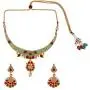 Efulgenz Indian Bollywood 14 K Gold Plated Kundan Faux Pearls Wedding Choker Necklace Earrings Jewelry Set Efulgenz Indian Bollywood 14 K Gold Plated Kundan Faux Pearls Wedding Choker Necklace Earrings Jewelry Set