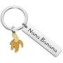 BAUNA Grandma Keychain Ideas Funny Nana Banana Key Ring Grandmother Gift from Granddaughter Grandson For Birthday Mother’s Day