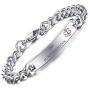 Custom Free Engraving- 8mm High Polished Surgical Steel Chain Medical Alert ID Bracelets for Women and Men