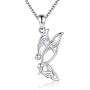 Semicolon Butterfly Necklace Survivor Encouragement - Story Isnt Over Yet Struggle Depression Inspired Necklace 925 Silver Pendant Jewelry Gift for Women