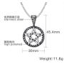 VNOX Stainless Steel Pentagram Pendant Necklace for Men Women Wiccan Jewelry