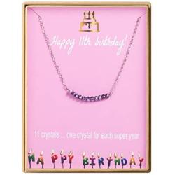 for Girls Sterling Silver Necklace Gem Stone Bar Necklace Best Friends Birthday Gifts for 12th 13th 14th 15th Sweet 16 17th 18th 19th 20th 21st 25th 30th