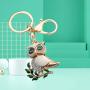 BEKECH Cute Owl on Leaves Charm Crystal Rhinestone Owl Charm Key Chain for Women Girl Handbag Accessories Purse Charm Pendant3
