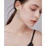 Hanpabum 12 Pairs Bohemian Silvery Vintage Statement Dangle Earrings Ethnic Style Hollow Water Drop Earring for Women Girls