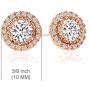 A+O Bridesmaid Gift, Crystal Stud Post or Clip-on Earrings in Silver, Gold, Rose Gold