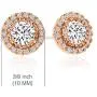 A+O Bridesmaid Gift, Crystal Stud Post or Clip-on Earrings in Silver, Gold, Rose Gold A+O Bridesmaid Gift, Crystal Stud Post or Clip-on Earrings in Silver, Gold, Rose Gold