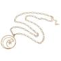 welbijoux Long Moon Star Shell Pendant Necklace for Women Sweater Layered Y Statement Bohemian Chain Girls Mother Jewelry with Gifts Box