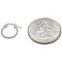 Sterling Silver Small High Polished Round Thin Lightweight Unisex Click-Top Hoop Earrings, Choose a Size & Metal