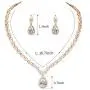 WeimanJewelry White Gold/Gold Plated Women Cubic Zirconia CZ Marquise Teardrop Bridal Tennis Necklace and Drop Earring Set for Wedding Brides WeimanJewelry White Gold/Gold Plated Women Cubic Zirconia CZ Marquise Teardrop Bridal Tennis Necklace and Drop Earring Set for Wedding Brides