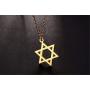 AILUOR 18K Gold Plated Megan Star of David Pendant Necklaces, Six Pointed Megan Star Jewish Israel Jewelry for Women/Men Hip Hop Jewelry