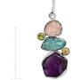 Silpada Prismatic Natural Mixed Stone Drop Earrings in Sterling Silver