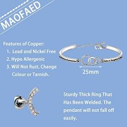 MAOFAED Generation Gift Family Jewelry Grandmother Mother Daughter Bracelet The Love Between Grandmother Mother Daughter is Forever