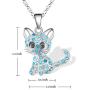 Lanqueen Kitty Cat Pendant Necklace Jewelry for Women Girls Cat Lover Gifts Daughter Loved Necklace 18+2.4 inch Chain
