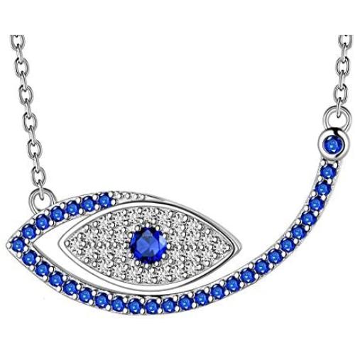 Aurora Tears 925 Sterling Silver Evil Eye Necklace/Ring Women Amulet Jewelry Crystal Lucky Proective Eyes Birthday Jewellery