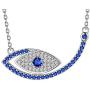 Aurora Tears 925 Sterling Silver Evil Eye Necklace/Ring Women Amulet Jewelry Crystal Lucky Proective Eyes Birthday Jewellery