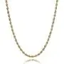 MOWOM Silver Gold Black Color 4.0mm Cuban Link Chain Necklace Water Resistant Mens Stainless Steel Necklace for Women Boys Kids Rope Necklace Chain