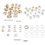 FUTIMELY 47-54Pcs Gold & Silver Knuckle Stacking Rings Set Boho Star Moon Multiple Rings Pack for Teen Girls,Vintage Stackable Joint Midi Finger Rings Set