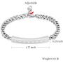 Stainless Steel Crystal Cremation Bracelet for Ashes Cube Urn Bangle Locket Memorial Jewelry Keepsake Bracelet for Ashes