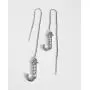 SENFAI 26 Alphabet Crystal Initial Letters Long Charms Adjustable String Earrings 3 Tone