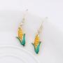 Fashion Women Jewelry Corn Dangle Earrings Plants Nature Charm Earrings for Girls