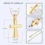 zeqingjw Cross Urn Necklaces Cremation Jewelry for Ashes Pendants Stainless Steel Memorial Keepsake Ash Jewelry